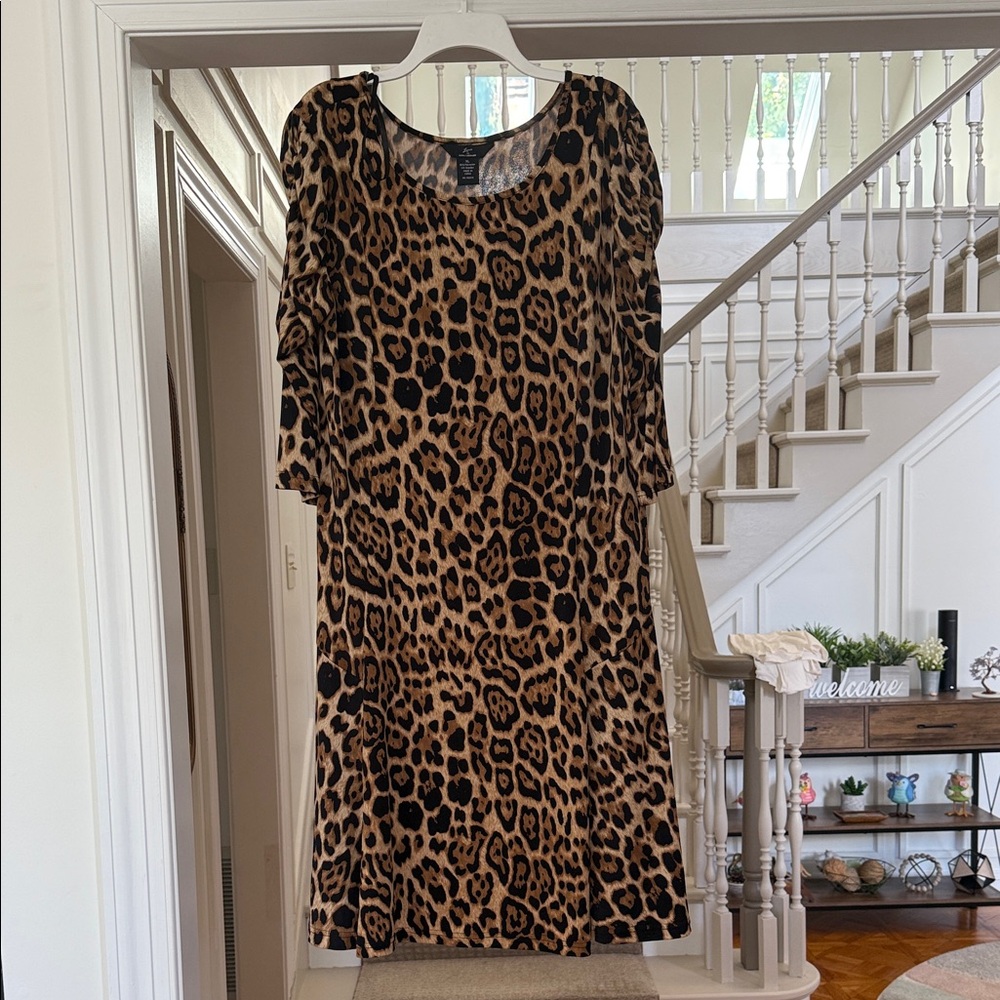 Lennie for Nina Leonard Leopard Print Dress